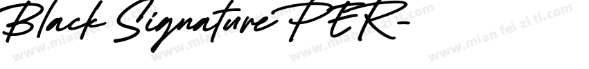 Black Signature PER字体转换